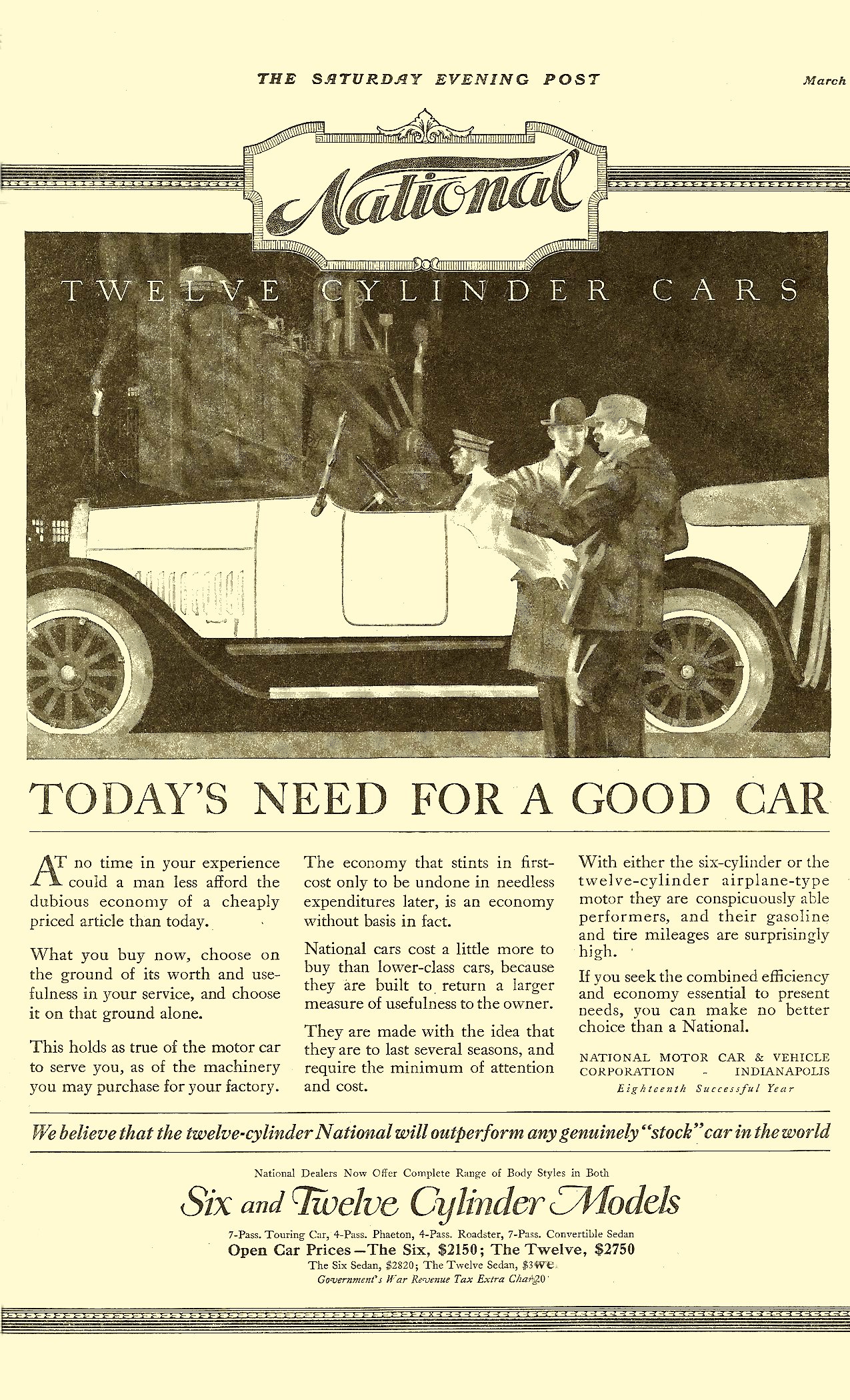 1918 National Auto Advertising